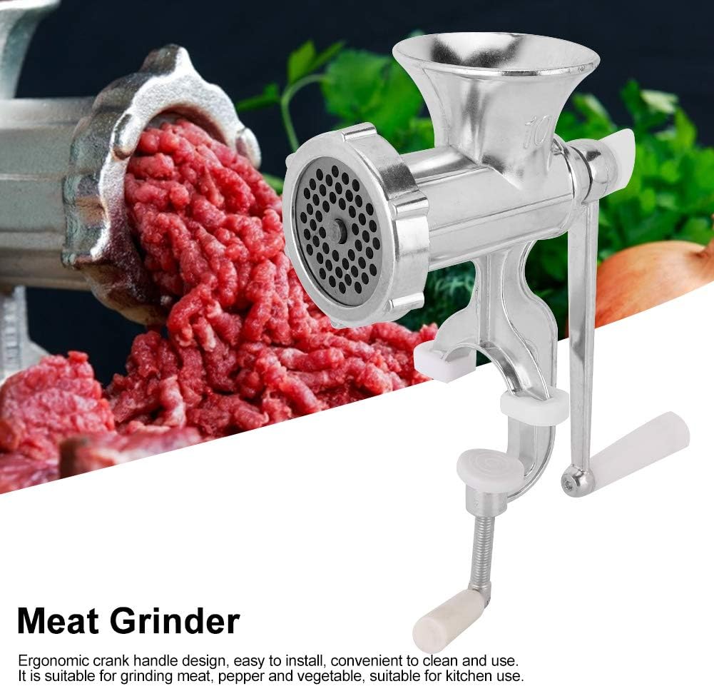 Manual Meat Grinder and Mincer - Grinding Machine for Meat and Pepper