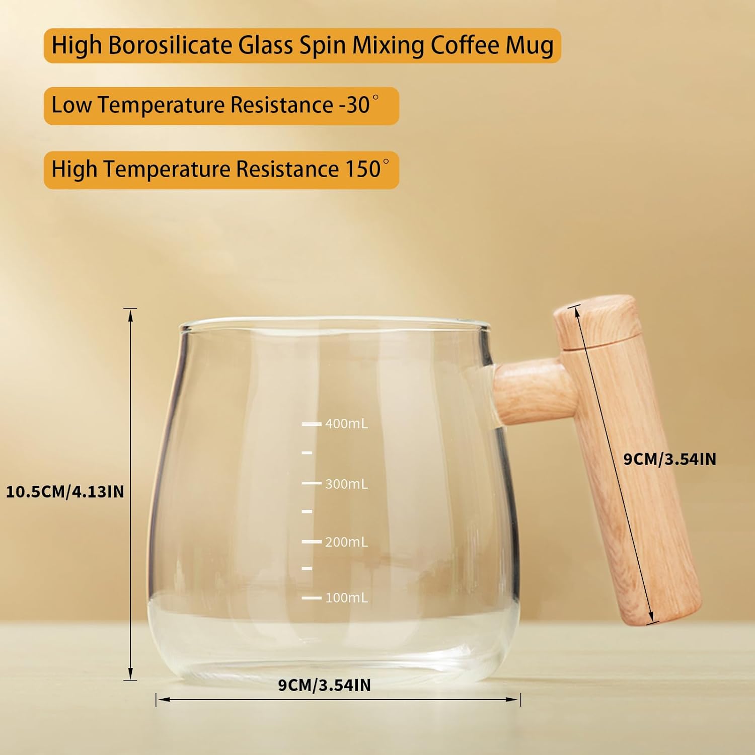 Self Stirring Mug, 400ML Self Stirring Coffee Mug Electric Mixing Mug